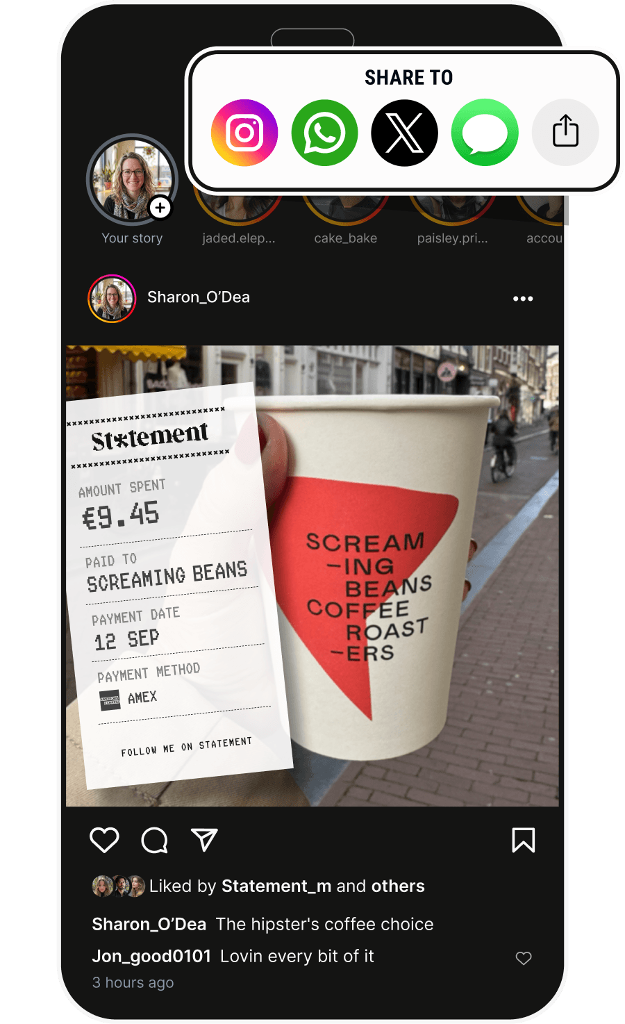 Placeholder screenshot of the Statement app