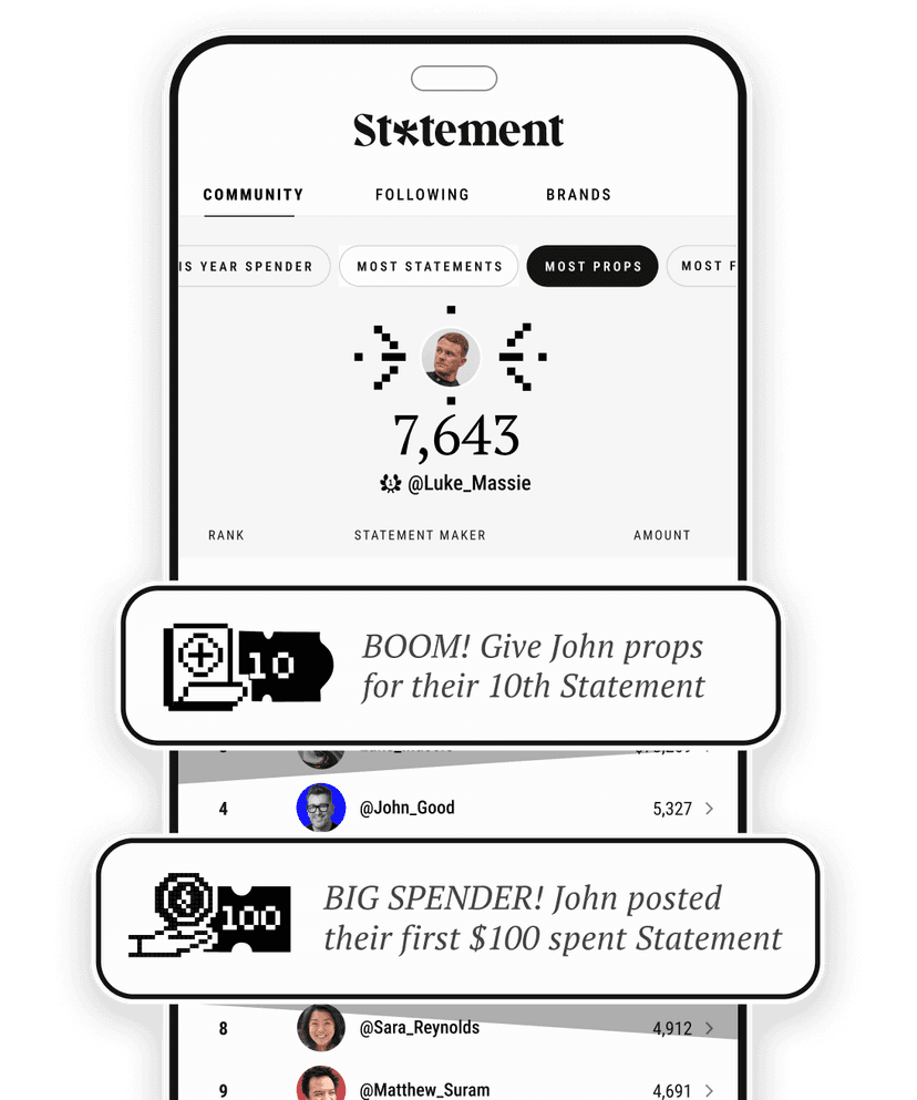 A foruth screenshot of the Statement social media platform